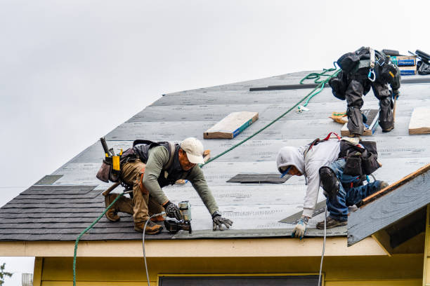 Professional Gutter Installation technician working in Keansburg, NJ